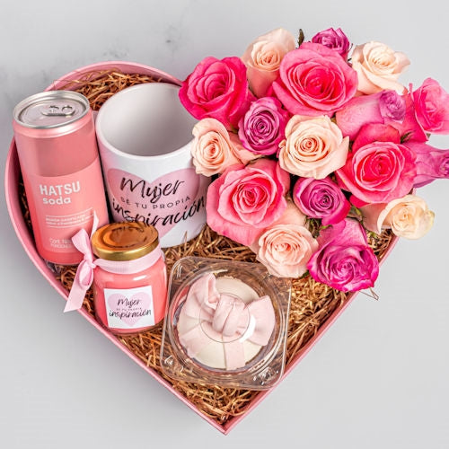 Pink Heart Blossom Gift Set